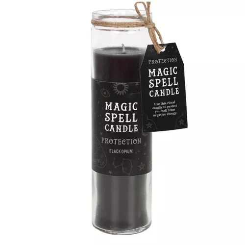 Large Protection Black Opium Jar Candle