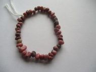 Rhodonite Tumbled Chip Stretchy Bracelet