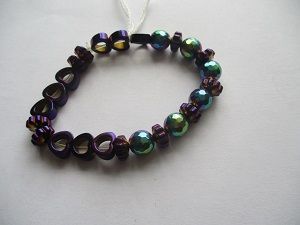 Coated Hematite Stretchy Bracelet