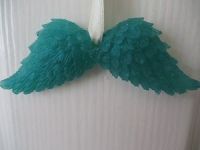 Green Angel Wings On Ribbon