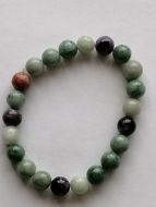 Jadeite & Charoite Stretchy Bracelet