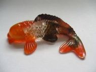 Orange White & Black Resin Koi Carp