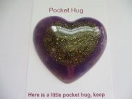 Purple & Gold Glitter Pocket Hug