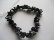 Snowflake Obsidian Stretchy Bracelet