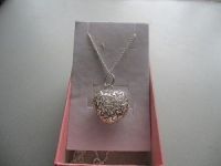 Sterling Silver Puffty Heart & Chain